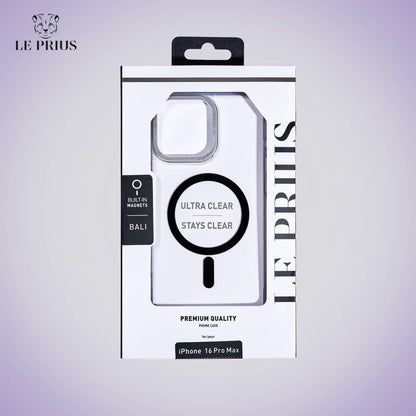 Le Prius Bali Clear Case For iPhone 16 Series - Black