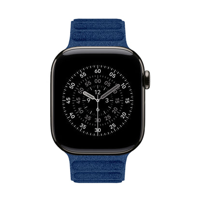 Kadife Alcantara Leather Apple Watch Strap - Blue