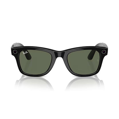 Rayban Meta Wayfarer Shiny Black Sunglasses For Men & Women RW4006