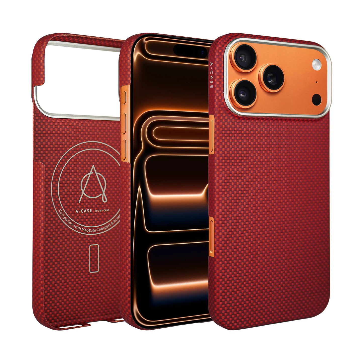 Desen Aramid Fiber Case For iPhone 17 Series - Maroon