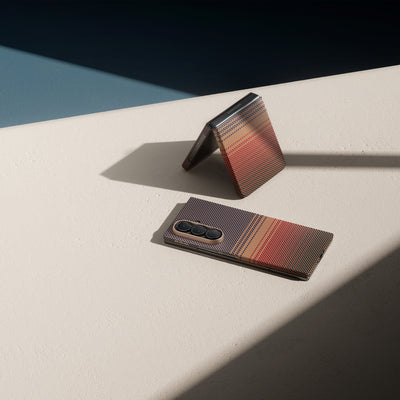Pitaka Z Fold 7  Fusion  Weaving Case With Ultra-Slim Touch - Sunset