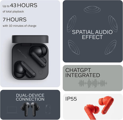 CMF Buds Pro 2 Wireless Earbuds with ChatGPT Integration-Dark Gray