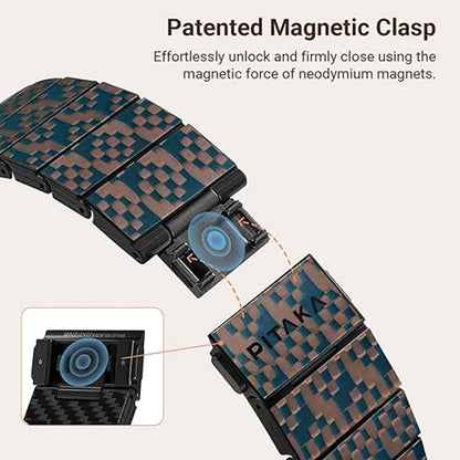 Carbon Fiber Apple Watch Band Compatible with Apple Watch Ultra/8/7/6/SE/5/4/3/2/1,