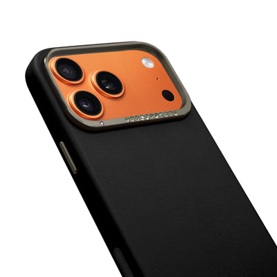 A-Case Vegan Leather Crystal Rhinstones Case for iPhone 17 Pro Max - Alimli