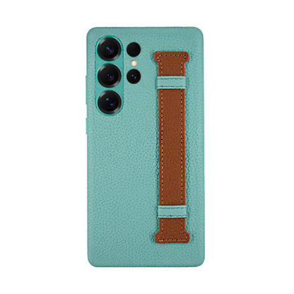 Amur Pro Leather Case For S25 Ultra - Blue/BlueSnake