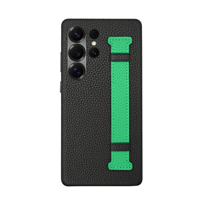 Amur Pro Leather Case For S25 Ultra - Blue/BlueSnake