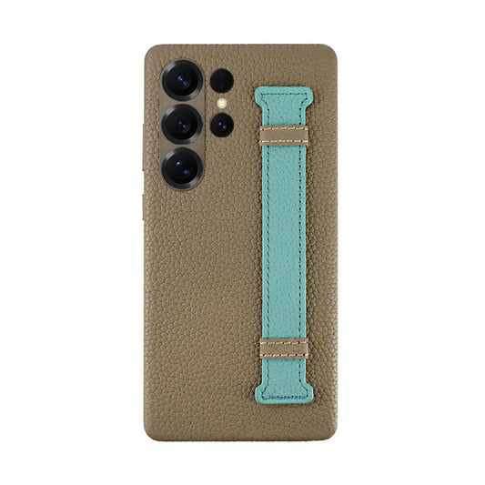 Amur Pro Leather Case For S25 Ultra - Gray/Tiffany