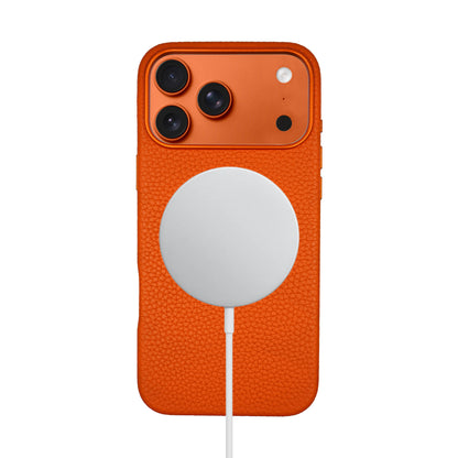 Amur Genuine Leather Case for iPhone 17 Series - Orange