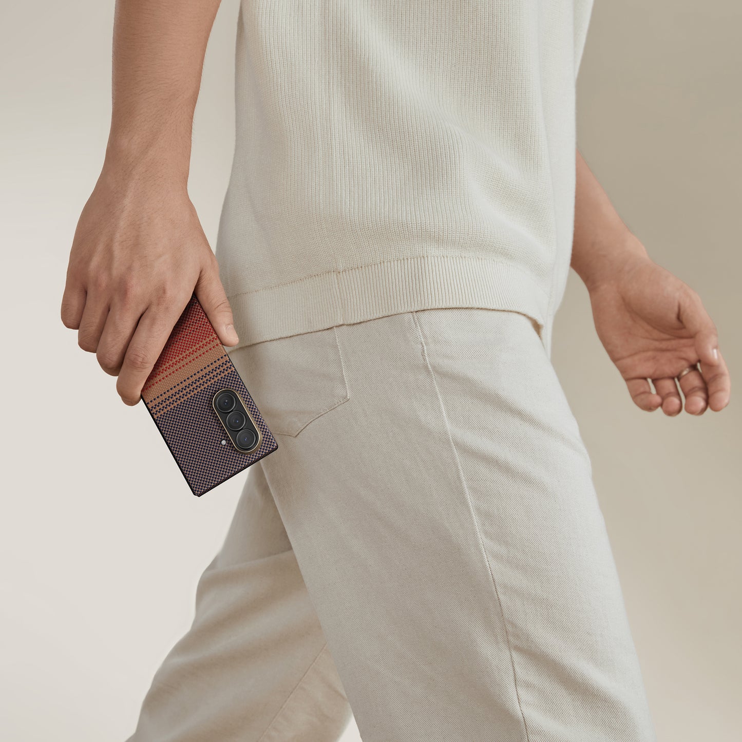 Pitaka Z Fold 7  Fusion  Weaving Case With Ultra-Slim Touch - Sunset