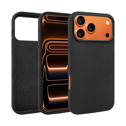 Kadife Alcantara Leather Case For iPhone 17 Pro Max - Black