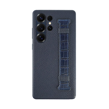 Amur Pro Leather Case For S25 Ultra - Blue/BlueSnake