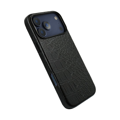 Javan Genuine Leather Case for iPhone 17 Pro Max With Crocodile Leather Pattern