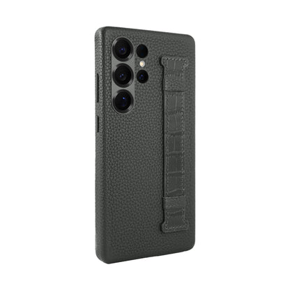 Amur Pro Leather Case For S25 Ultra - Black/BlackSnake