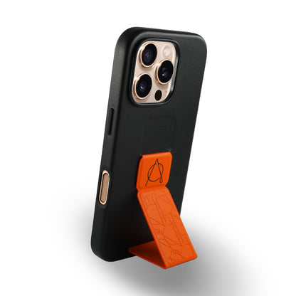 A-Case Tank Pro Vegan Leather Case For iPhone 16 Series - Orange