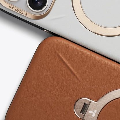 Torras Ostand Q3 VegSkin for iPhone 17 Series - Brown