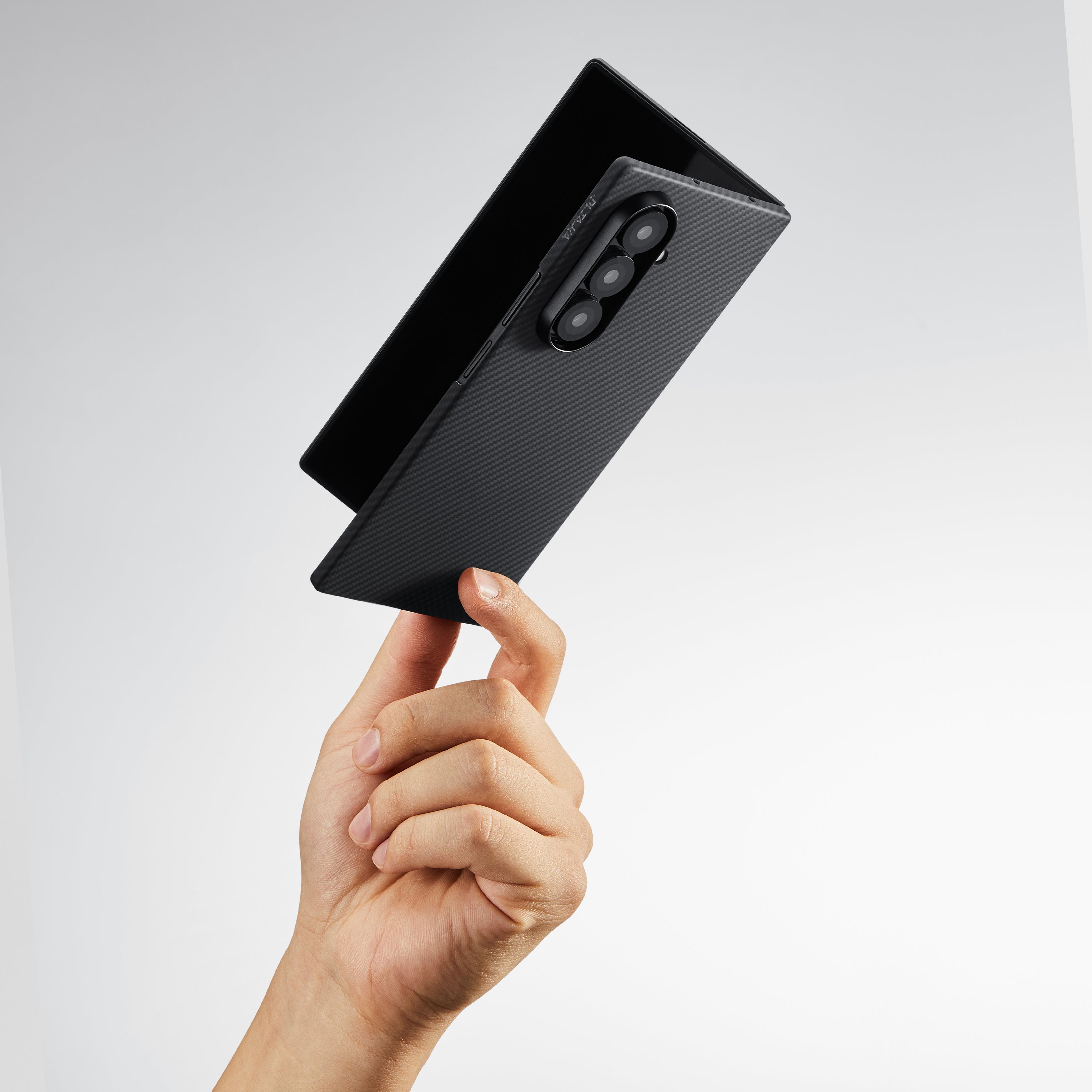 Pitaka Z Fold 7  Fusion  Weaving Case With Ultra-Slim Touch - Black/Gray