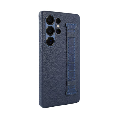 Amur Pro Leather Case For S25 Ultra - Blue/BlueSnake