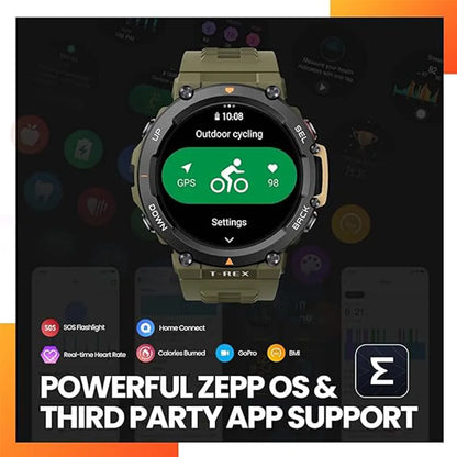 Amazfit T Rex 2 Smart Watch -Black & Gold