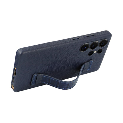 Amur Pro Leather Case For S25 Ultra - Blue/BlueSnake