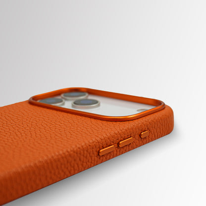 Amur Genuine Leather Case for iPhone 17 Series - Orange