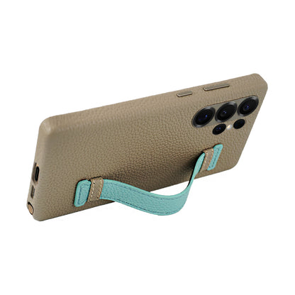 Amur Pro Leather Case For S25 Ultra - Gray/Tiffany
