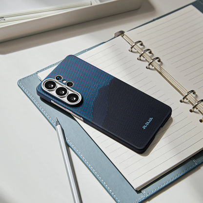 Pitaka Tactile Woven Case With Aaron Button for Samsung S26 Ultra - Over The Horizon
