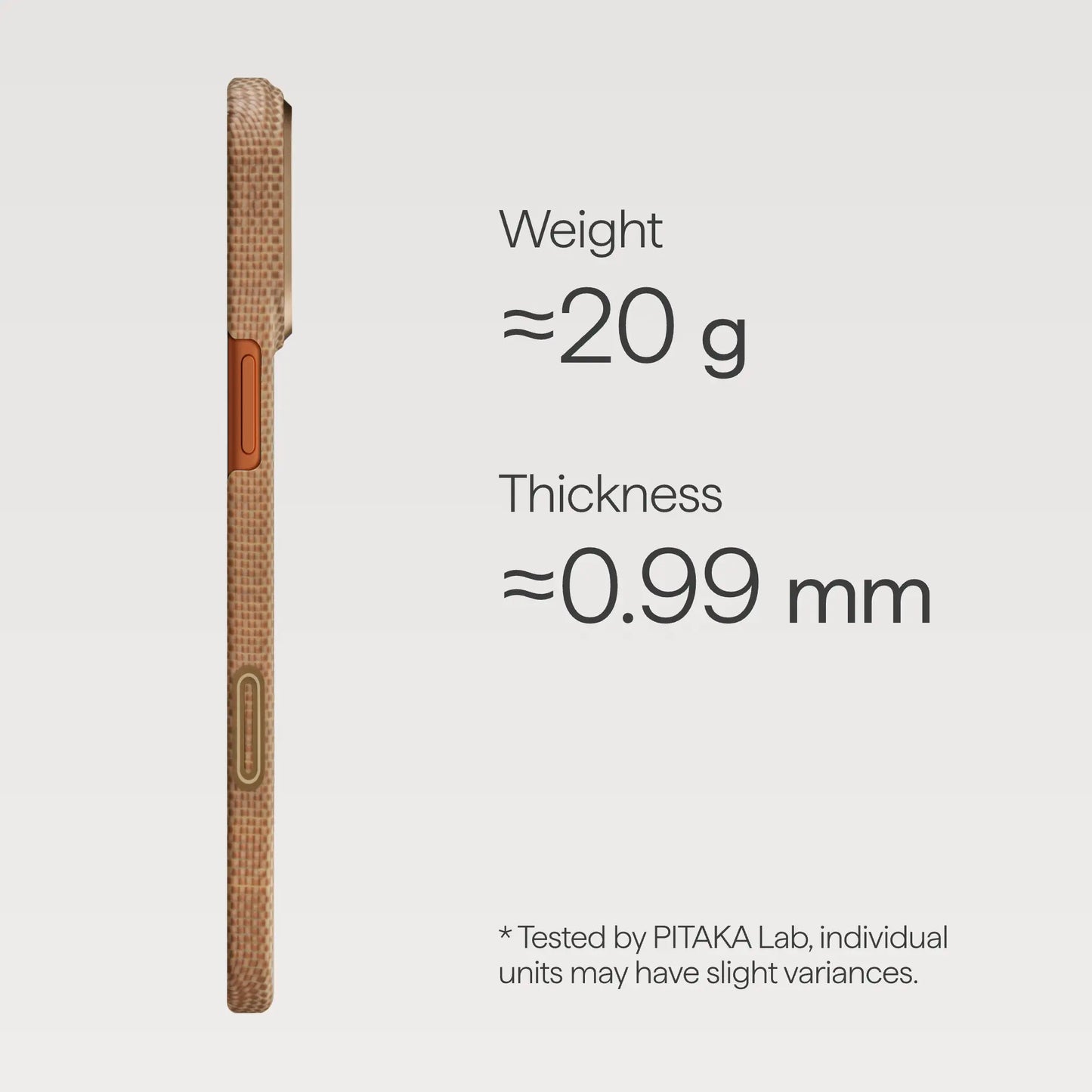 Pitaka Aramid Ultra-Slim Case With PitaTap for iPhone 17 Series - Golden Glint