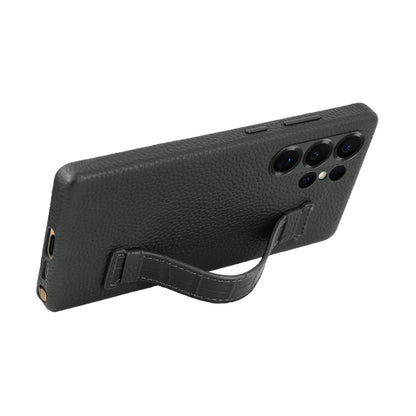 Amur Pro Leather Case For S25 Ultra - Black/BlackSnake