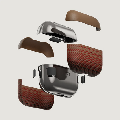 Pitaka Aramid Fiber Case for AirPods Pro 2 - Black/Gray