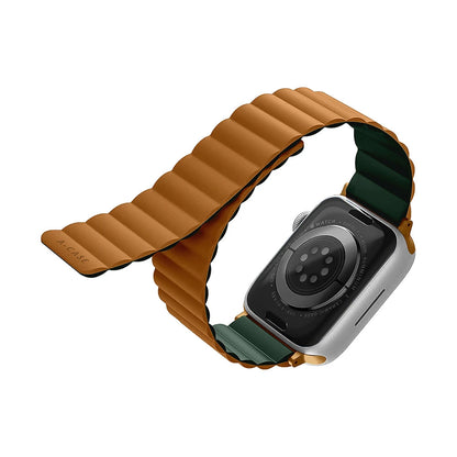 Invix Apple Watch Silicone Magnetic Band - Brown/Green