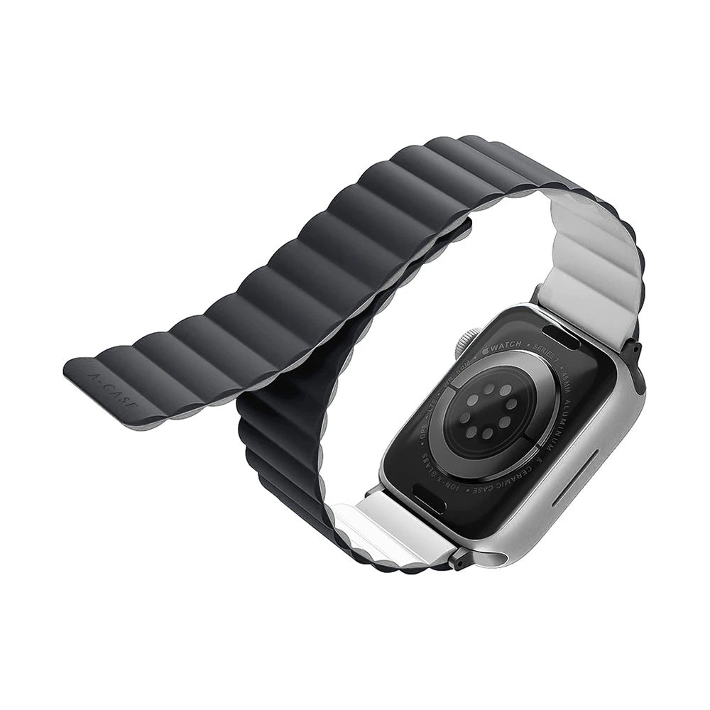 Invix Apple Watch Silicone Magnetic Band - White/Gray