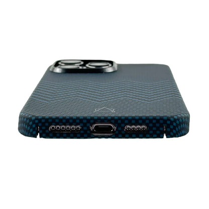Zikzak Aramid Fiber Case For iPhone 15 Pro Max - Blue