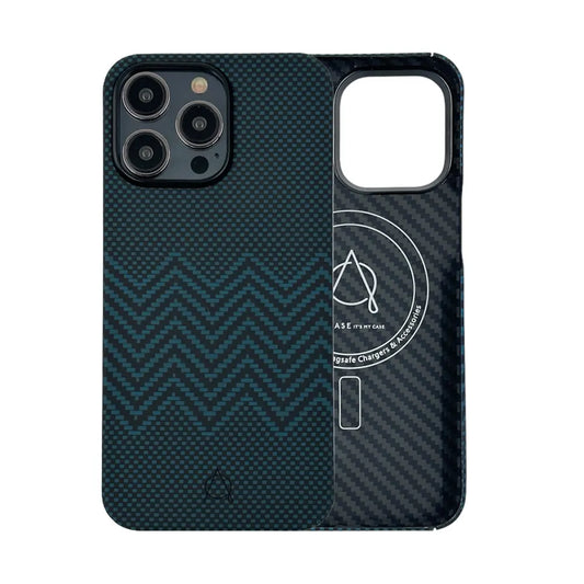 Zikzak Aramid Fiber Case For iPhone 15 Pro Max - Blue