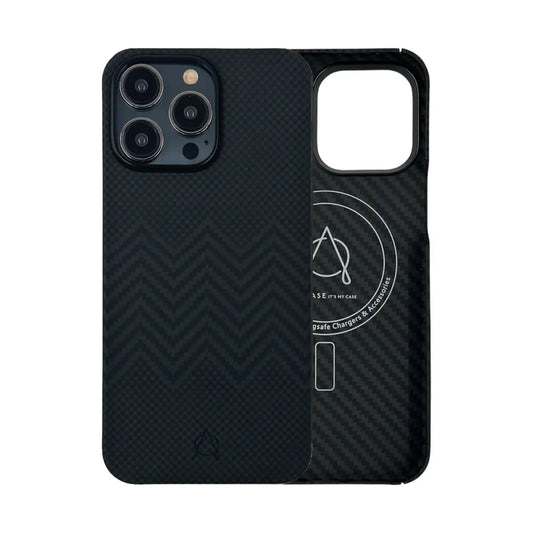 Zikzak Aramid Fiber Case For iPhone 15 Pro Max - Black