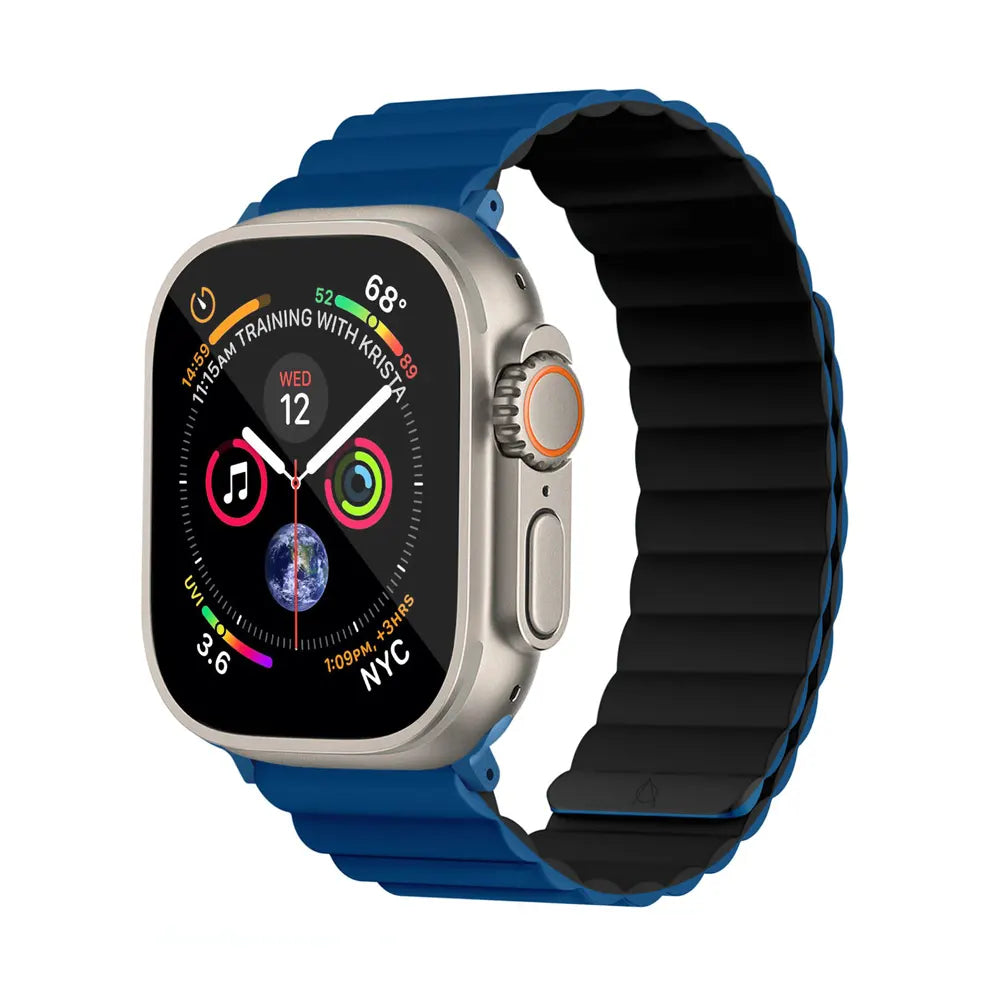 Invix Apple Watch Silicone Magnetic Band - White/Gray