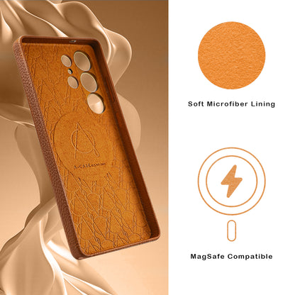 A-Case Amur Genuine Leather Case for Galaxy S25 Ultra - Brown