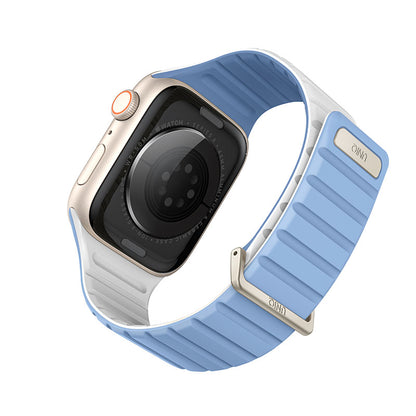 Uniq Revix Evo Reversible Magnetic Apple Watch Strap 49/45/44/42MM – Powder Blue / White