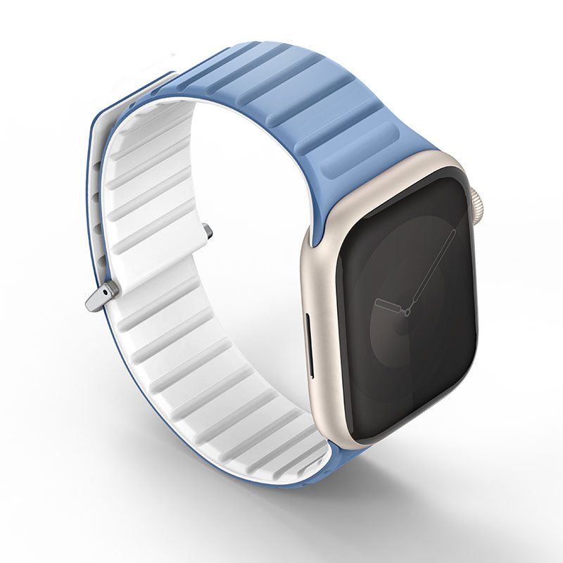 Uniq Revix Evo Reversible Magnetic Apple Watch Strap 49/45/44/42MM – Powder Blue / White