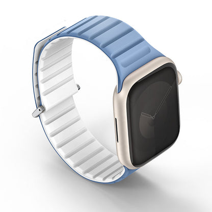 Uniq Revix Evo Reversible Magnetic Apple Watch Strap 49/45/44/42MM – Powder Blue / White