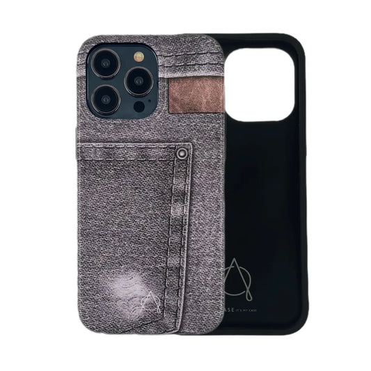 Denim Series For iPhone 15 Pro Max - Gray