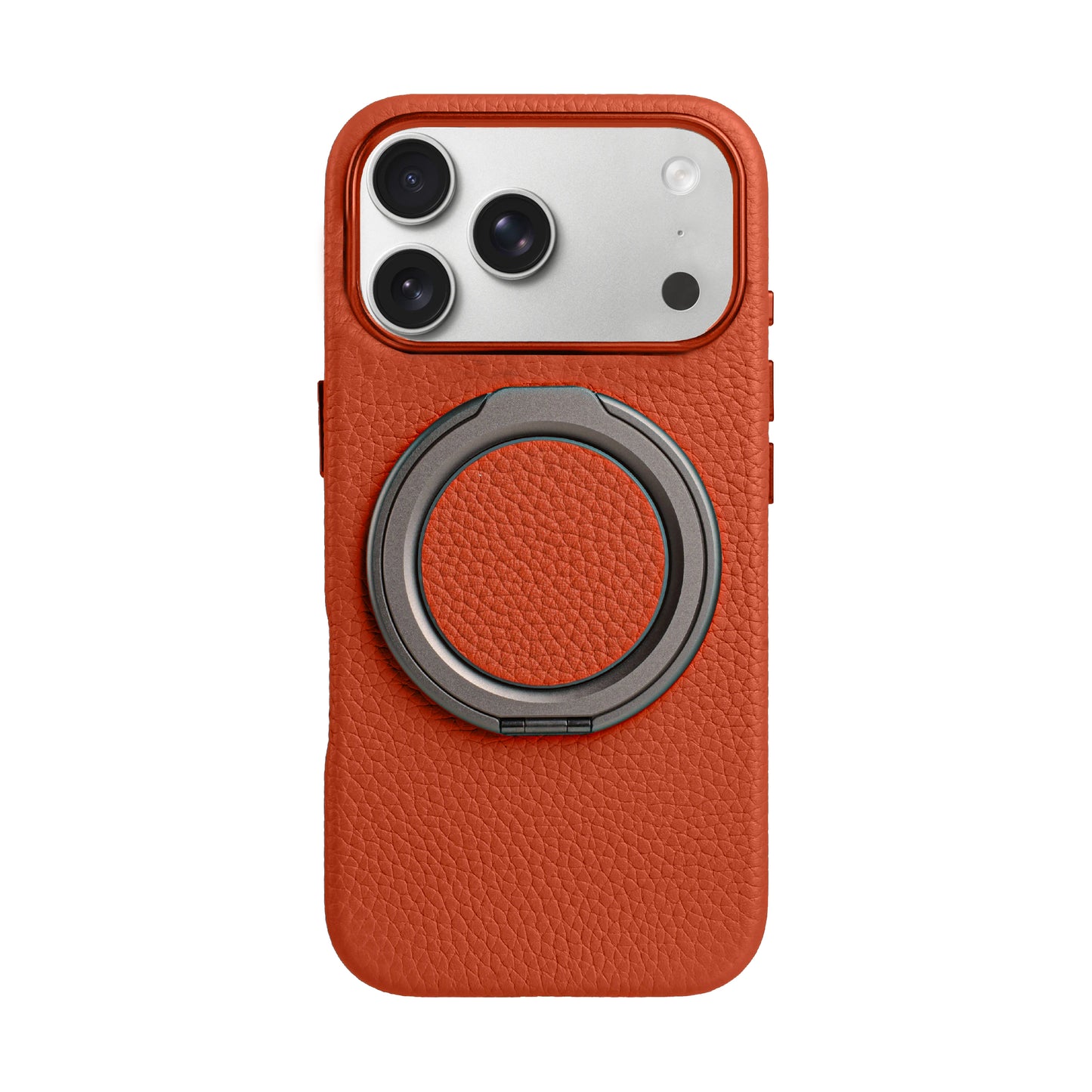 Amur Genuine Leather Phone Case With Grip 2 in 1 - Orange