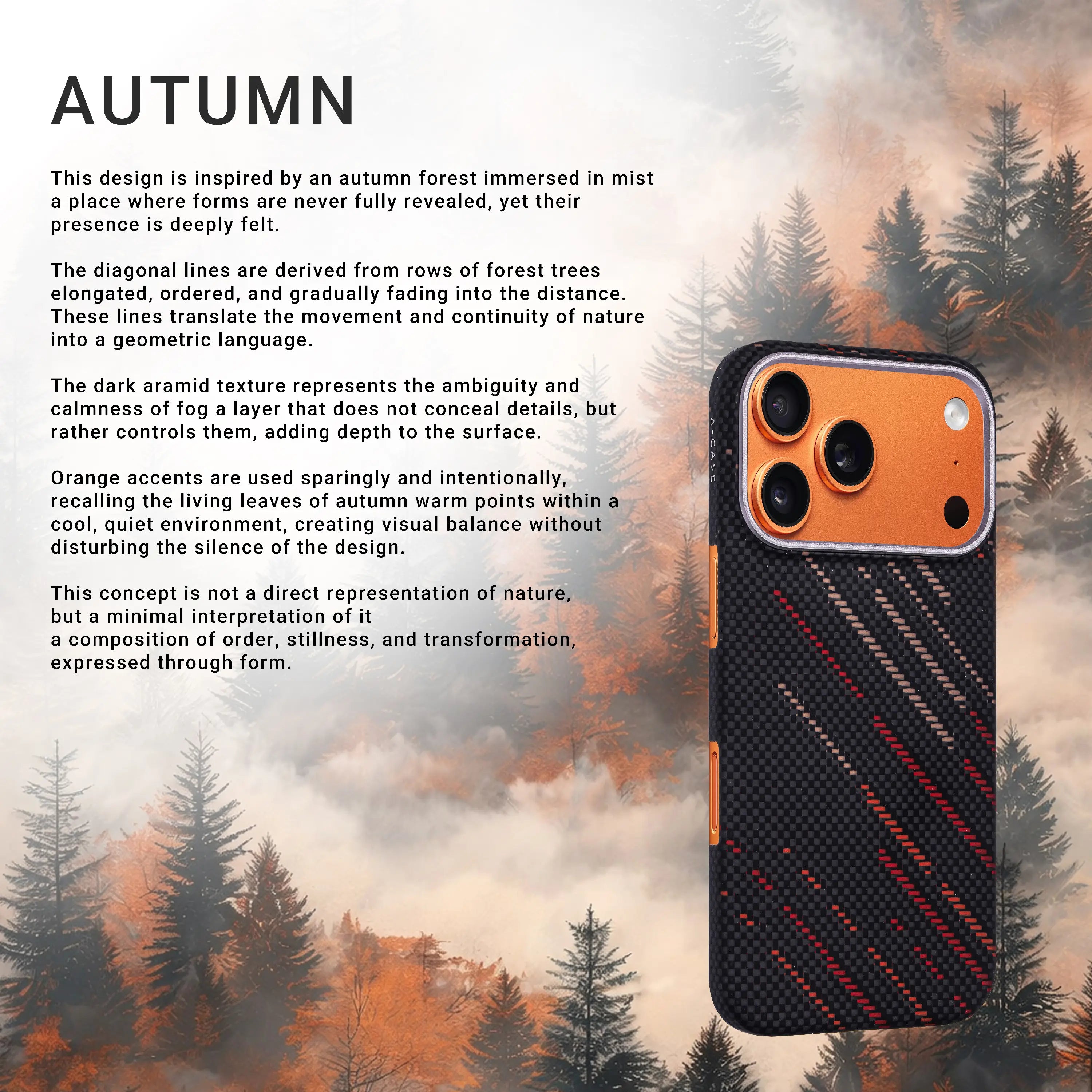A-Case Aramid Fiber Case For iPhone 17 Pro - Autumn
