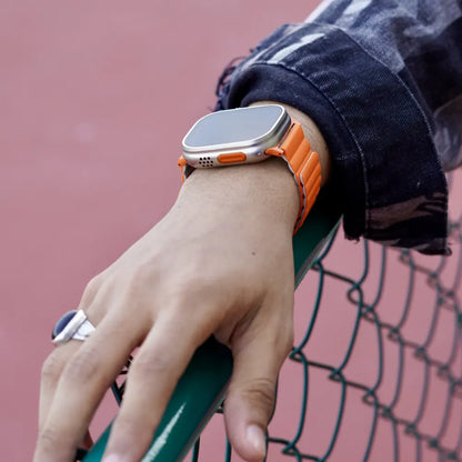 Invix Apple Watch Silicone Magnetic Band - Orange/Titanium