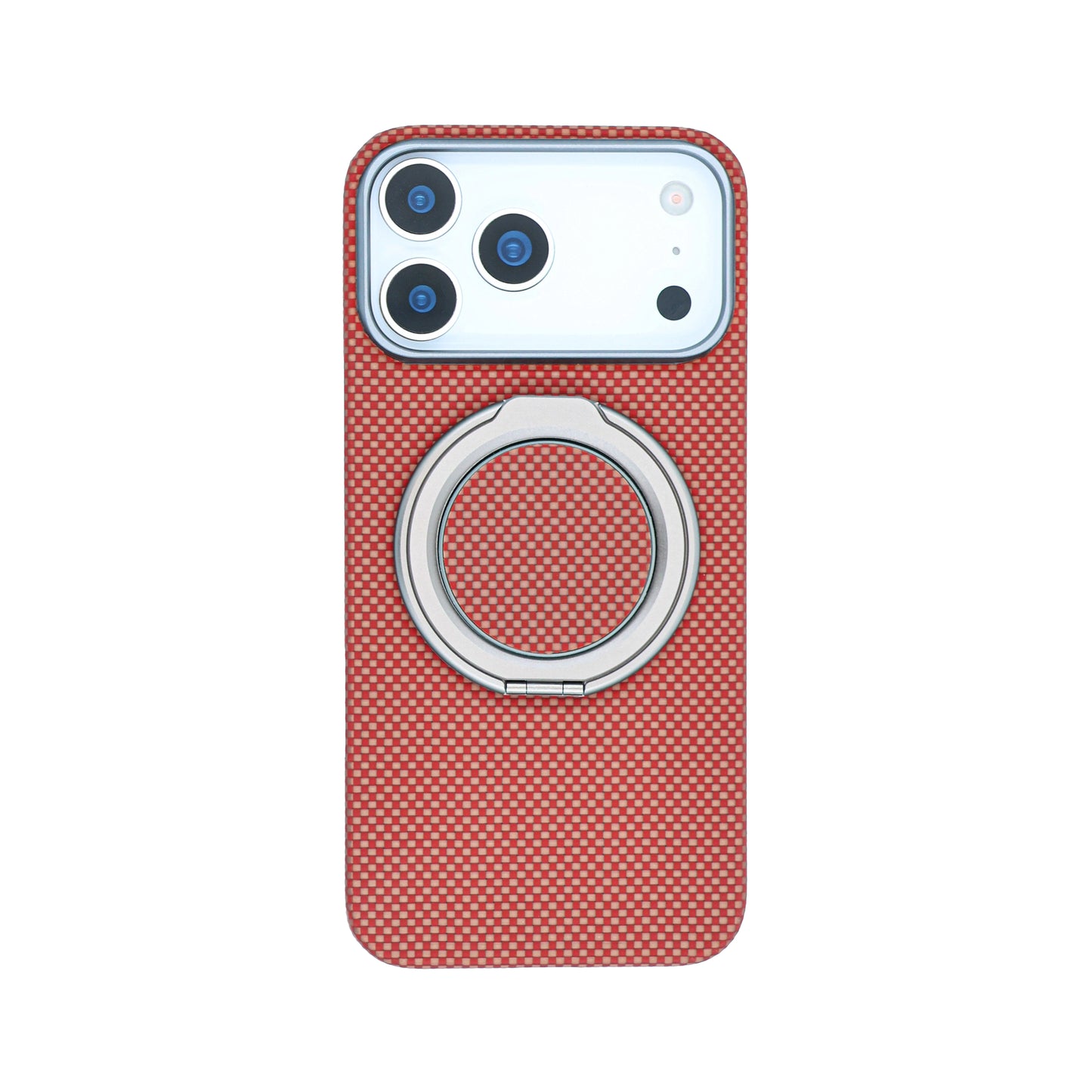 Desen Aramid Fiber Magnetic Phone Grip with Metal Stand - Orange