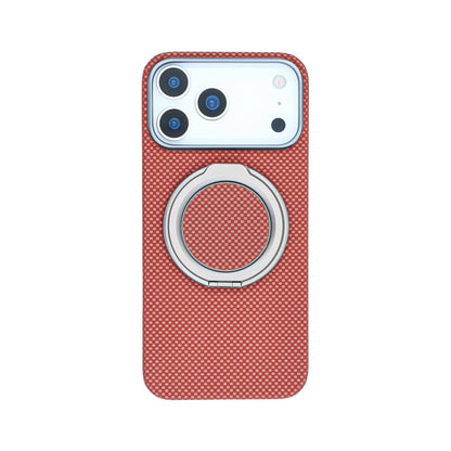 Desen Aramid Fiber Magnetic Phone Grip with Metal Stand - Orange