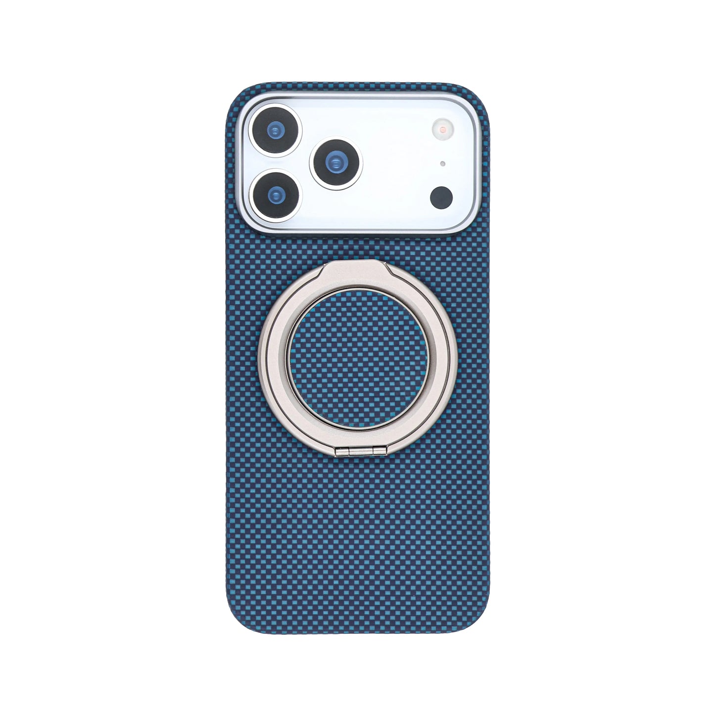 Desen Aramid Fiber Magnetic Phone Grip with Metal Stand - Blue
