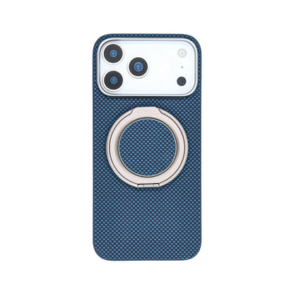 Desen Aramid Fiber Magnetic Phone Grip with Metal Stand - Blue