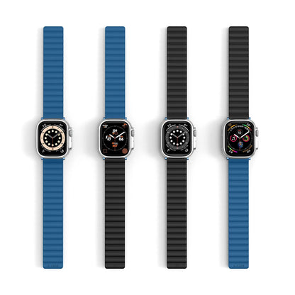 Invix Apple Watch Silicone Magnetic Band - Blue/Black