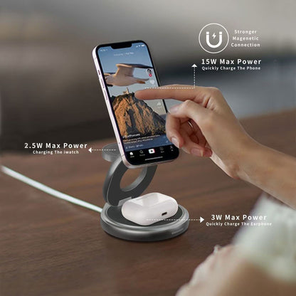 Santa Barbara Polo & Racquet Club Elliot 3-in-1 Foldable Wireless Charging Stand
