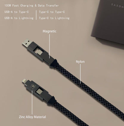 Santa Barbara Polo & Racquet Club Miles Fast Charger Cable 4 in 1